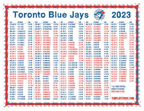 blue jays schedule 2023: home games